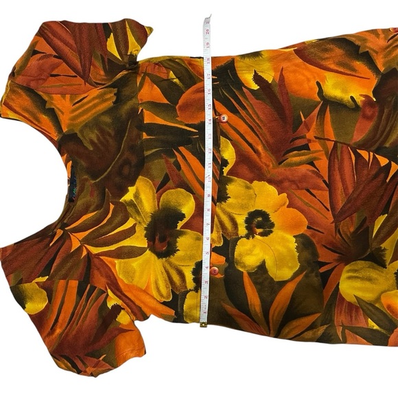 VTG Jams World African / Tropical Floral Dress M With Buttons, Pockets, and Slit - Picture 7 of 15